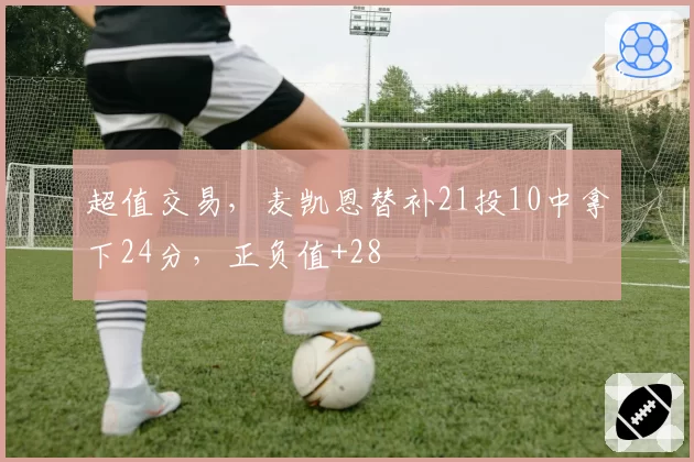 超值交易,麦凯恩替补21投10中拿下24分,正负值+28